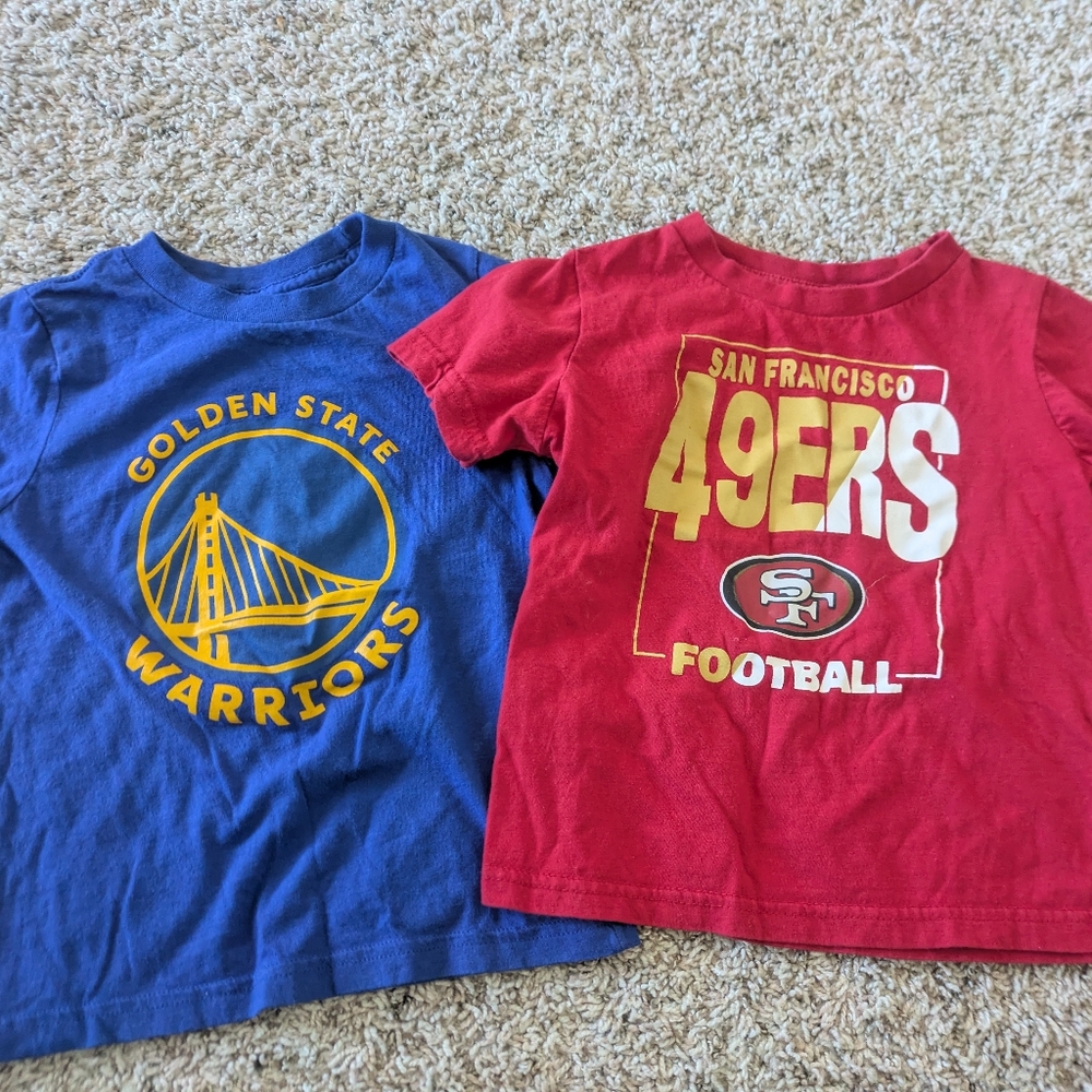 San Francisco 49ers & Golden State Warriors Tee Shirt Set